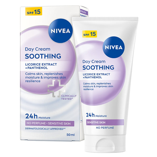 Nivea 24H Nawilżenia kojący krem do twarzy SPF15 50ml
