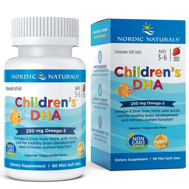 Nordic Naturals Children's DHA Omega 3 250mg suplement diety dla dzieci 90 kapsułek żelowych