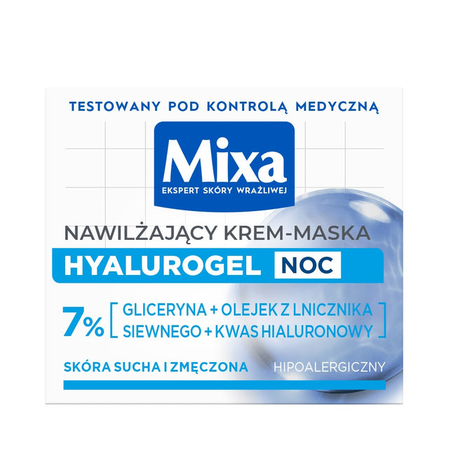 MIXA Hyalurogel Noc nawilżający krem-maska na noc 50ml