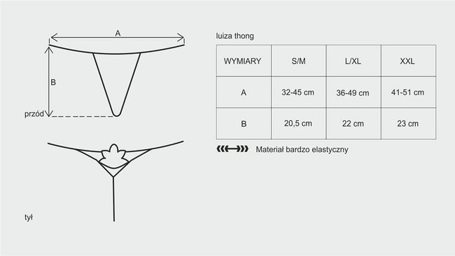 Obsessive Luiza Thong stringi Black L/XL