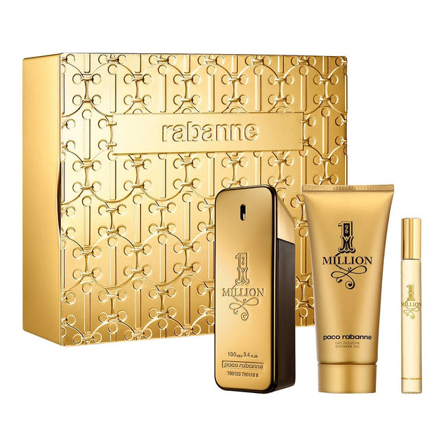 Paco Rabanne 1 Million Men zestaw woda toaletowa spray 100ml + żel pod prysznic 100ml + woda toaletowa 10ml