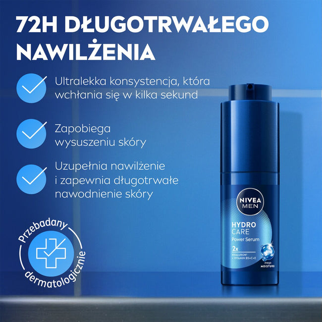Nivea Men HydroCare power serum z kwasem hialuronowym 30ml