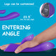 Amzing Toy Alivior podgrzewany wibrator typu króliczek z 9 trybami wibracji Violet