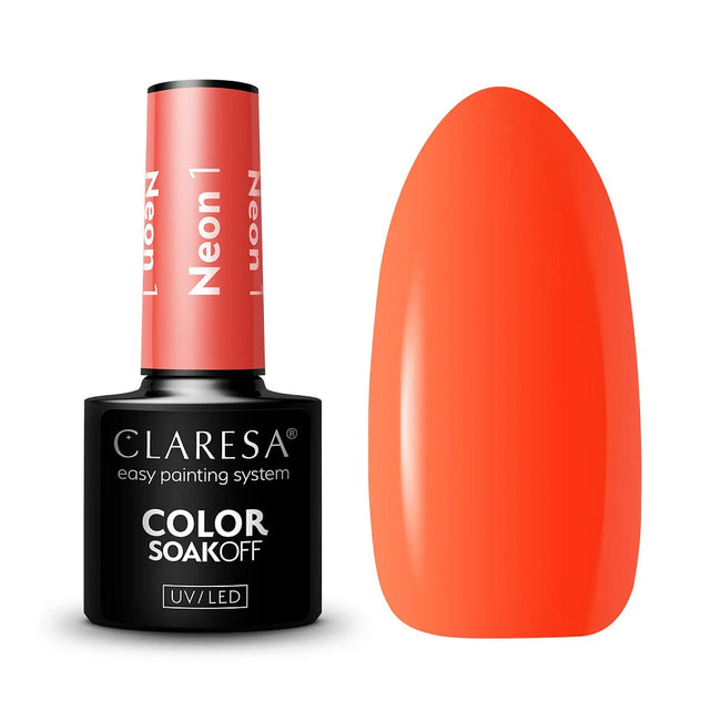 Claresa Color Soak Off UV/LED Neon lakier hybrydowy 5g