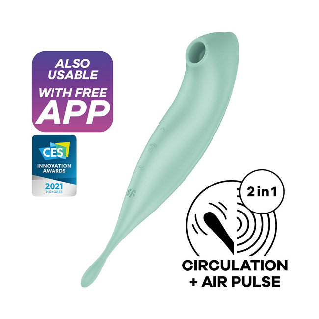 Satisfyer Twirling Pro+ wibrator pulsujący Mint