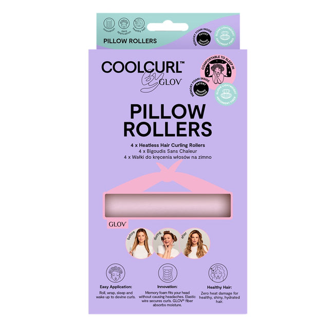 Glov Pillow Rollers wałki do kręcenia włosów na zimno Pink 4szt