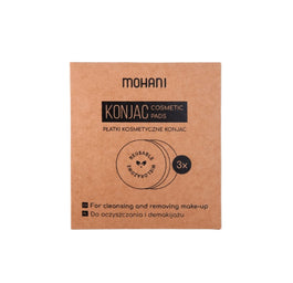Mohani Konjac wielorazowe roślinne płatki kosmetyczne 3szt.
