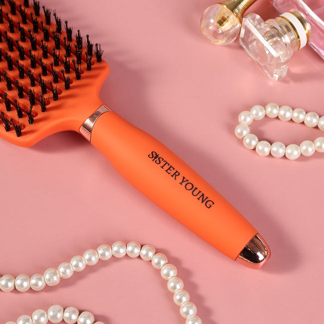 Sister Young Ovia Hair Brush szczotka do włosów z włosiem dzika Apricot