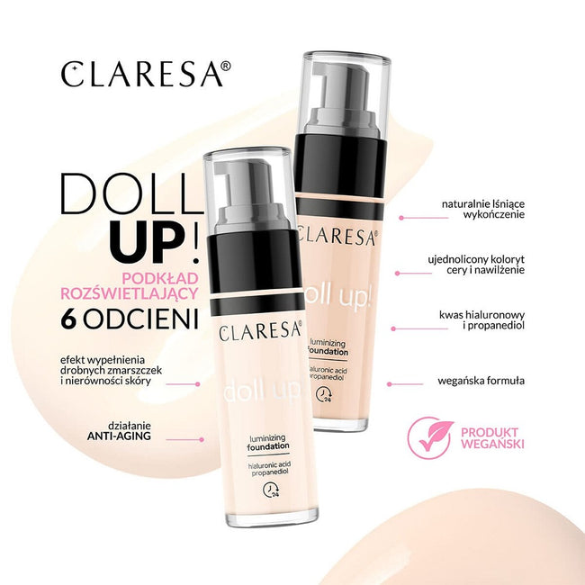 Claresa Doll Up! podkład rozświetlający do twarzy