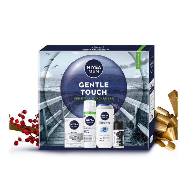 Nivea Men Gentle Touch zestaw pianka do golenia 200ml + balsam po goleniu 100ml + żel pod prysznic 3w1 250ml + antyperspirant roll-on 50ml