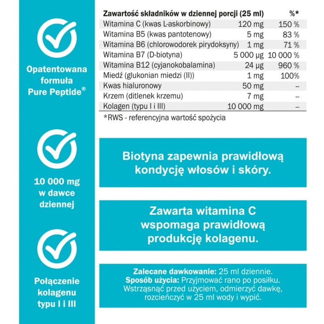 Yango Premium Kolagen 10 000 mg suplement diety w płynie 500ml