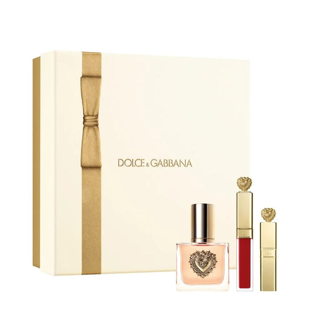 Dolce & Gabbana Devotion zestaw woda perfumowana spray 30ml + tusz do rzęs 4ml + pomadka do ust 5ml