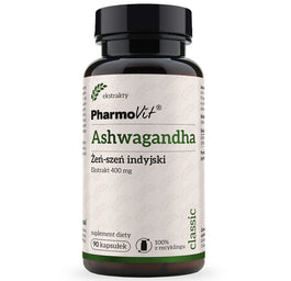Pharmovit Ashwagandha Żeń-szeń indyjski 400 mg suplement diety 90 kapsułek