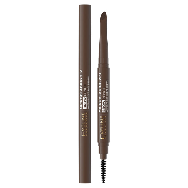 Eveline Cosmetics Microblading Brow Pencil 2in1 precyzyjna kredka do brwi