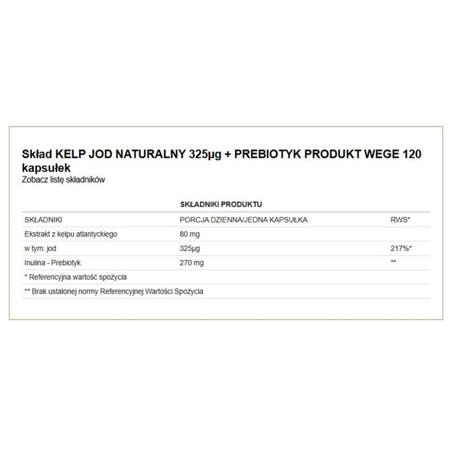 AltoPharma Kelp Jod Naturalny 325µg suplement diety 120 kapsułek