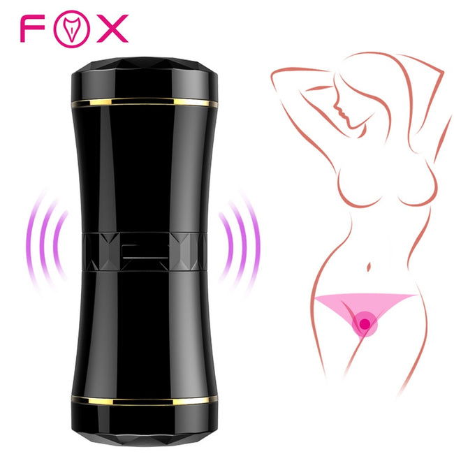 B-Series Fox Masturbation Cup podwójny masturbator z licznymi wypustkami