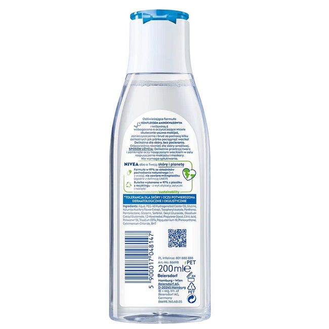 Nivea MicellAir odświeżający płyn micelarny do cery normalnej i mieszanej 200ml