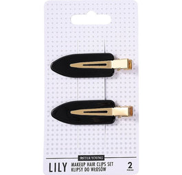 Sister Young Lily klipsy do włosów do makijażu Black 2szt