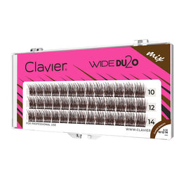 Clavier Wide Du2o Brown kępki rzęs skręt C o objętości 10D