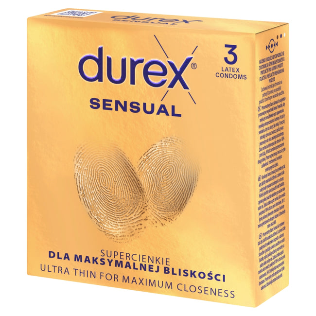Durex Sensual super cienkie prezerwatywy lateksowe 3szt