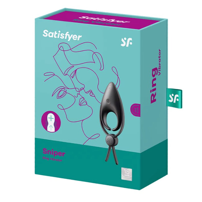 Satisfyer Sniper Ring wibrujący pierścień erekcyjny Black