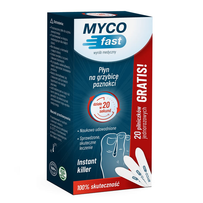 MYCOfast Płyn na grzybicę paznokci 5ml + 20 pilniczków
