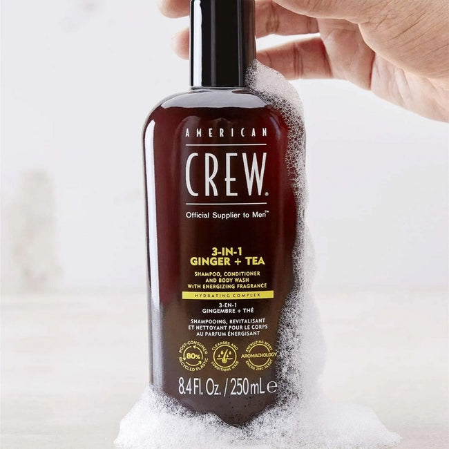 American Crew 3-in-1 Ginger + Tea szampon odżywka i żel do mycia ciała 450ml