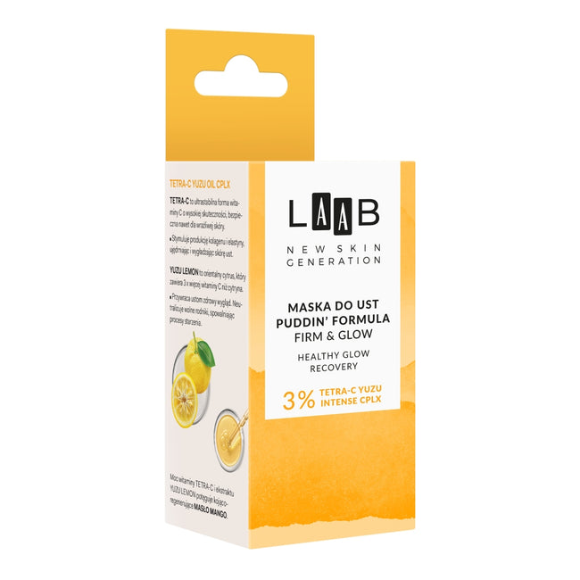 AA LAAB Tetra-C Yuzu maska do ust puddin' formula Firm & Glow 15g