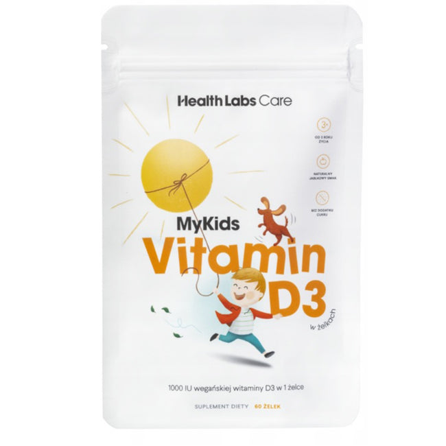 HealthLabs MyKids Vitamin D3 wegańska witamina D w żelkach dla dzieci suplement diety 60 żelek