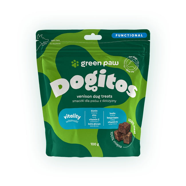 Green Paw Dogitos Vitality smaczki z czystego mięsa dla psa 100g
