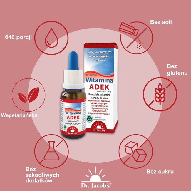Dr Jacobs Witamina ADEK suplement diety w kroplach 20ml