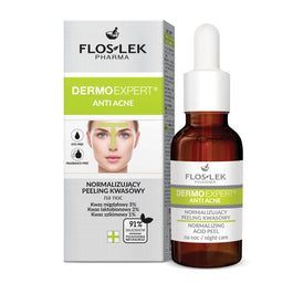 Floslek Dermo Expert Anti Acne normalizujący peeling kwasowy na noc 30ml