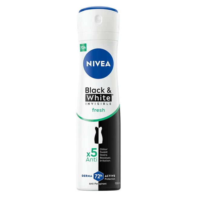 Nivea Black&White Invisible Fresh antyperspirant spray 150ml