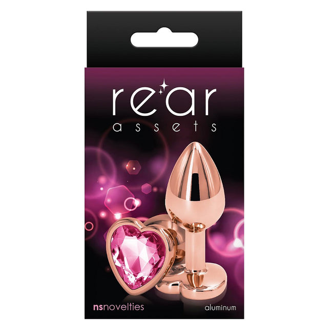 NS Novelties Rear Assets korek analny z kryształkiem Small Rose Gold Pink
