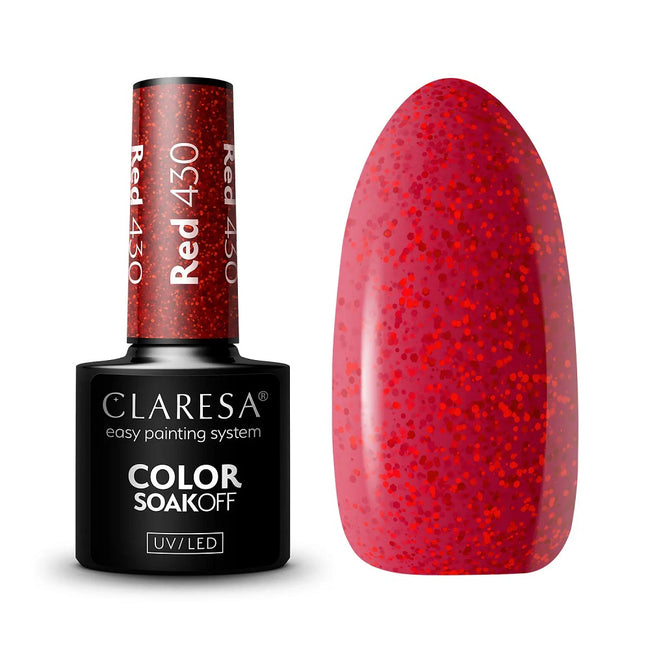 Claresa Color Soak Off UV/LED Red lakier hybrydowy 5g