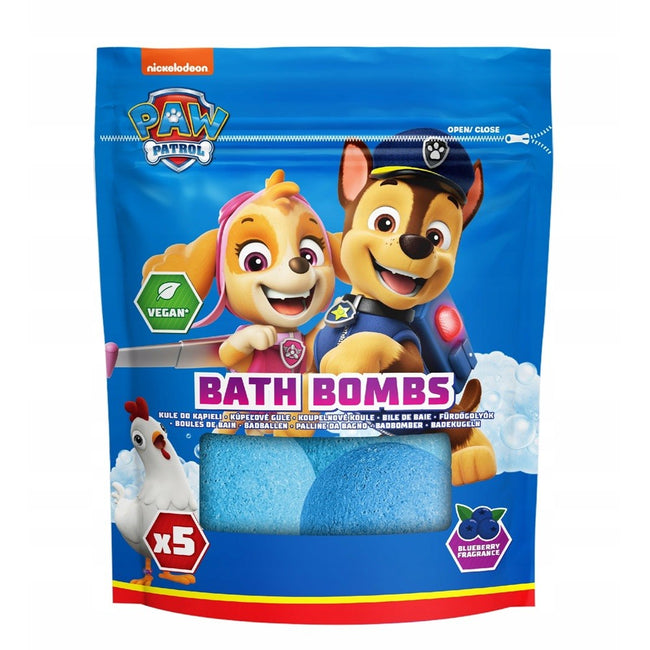 Paw Patrol Bath Bombs musujące kule do kąpieli Borówka 5x50g