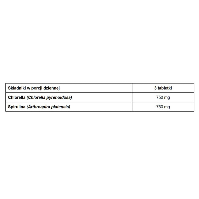 Pharmovit Spirulina + Chlorella Blue-Green suplement diety 180 tabletek