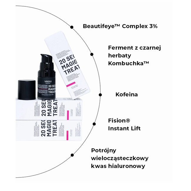 Veoli Botanica 20 Seconds Magic Eye Treatment liftingująco-naprawcze transformujące serum pod oczy i na powieki 15ml