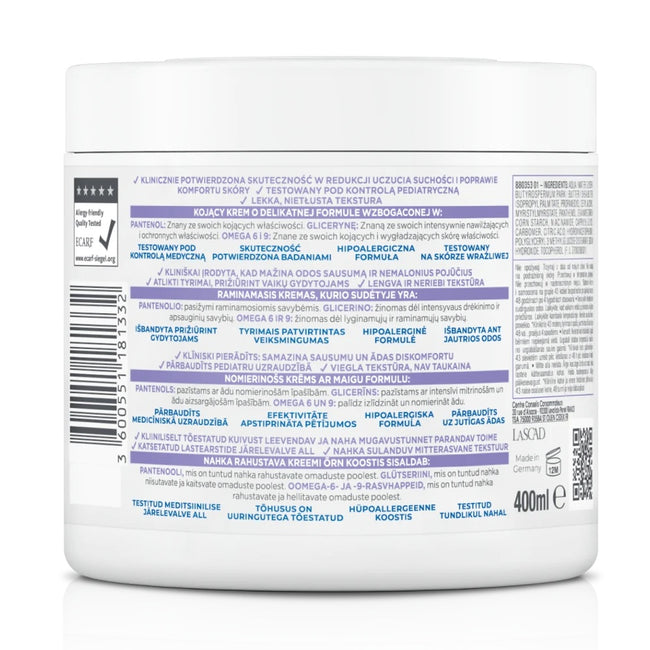 MIXA Panthenol Comfort+ kojący krem ochronny do twarzy dłoni i ciała 400ml