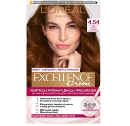 L'Oreal Paris Excellence Creme farba do włosów 4.54 Brąz Mahoniowo-Miedziany