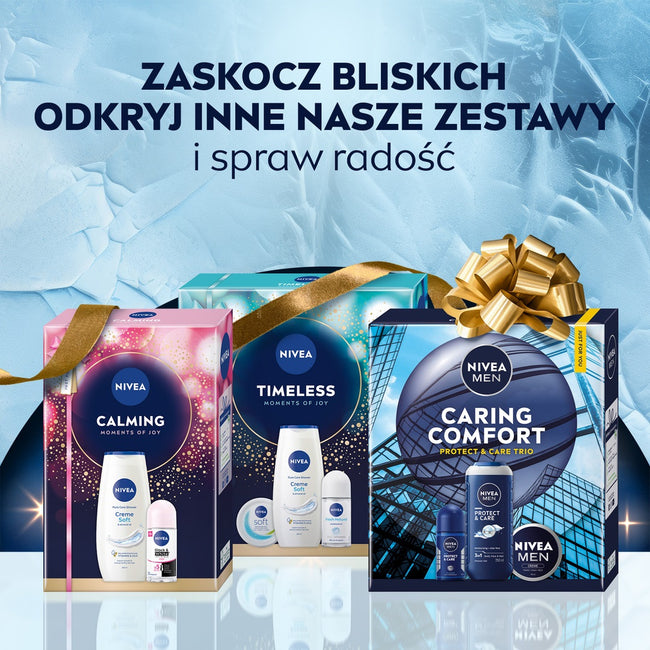 Nivea Men Gentle Recovery zestaw pianka do golenia 200ml + balsam po goleniu 100ml + żel pod prysznic 3w1 250ml + antyperspirant roll-on 50ml