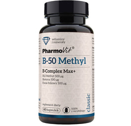 Pharmovit B-50 Methyl B-Complex Max+ suplement diety 60 kapsułek
