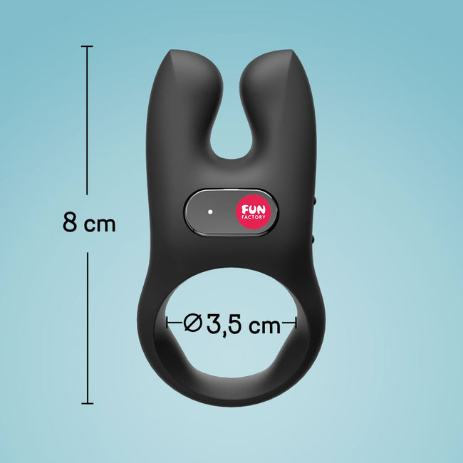 FUN FACTORY Nos Vibrating Cock Ring wibrujący pierścień erekcyjny czarny
