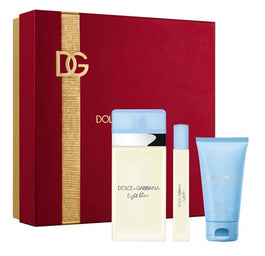 Dolce & Gabbana Light Blue Women zestaw woda toaletowa spray 100ml + krem do ciała 50ml + woda toaletowa 10ml
