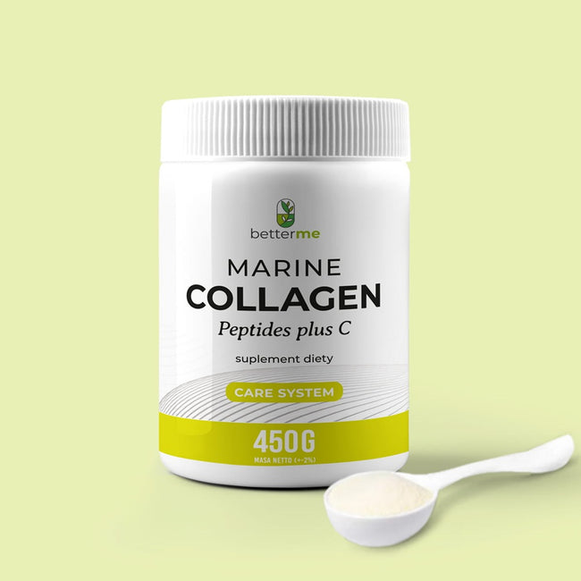 BetterMe Marine Collagen Peptides Plus C kolagen rybi na stawy skórę włosy i paznokcie suplement diety 450g