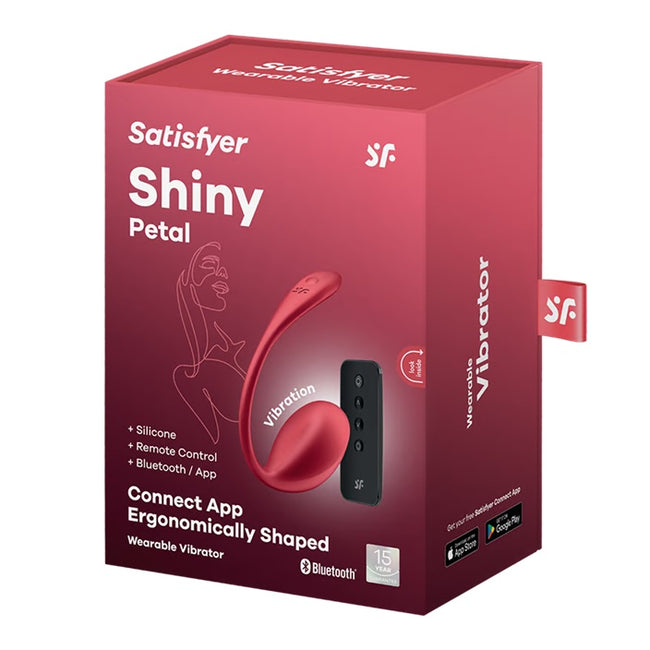 Satisfyer Shiny Petal wibrujące jajko z pilotem Red