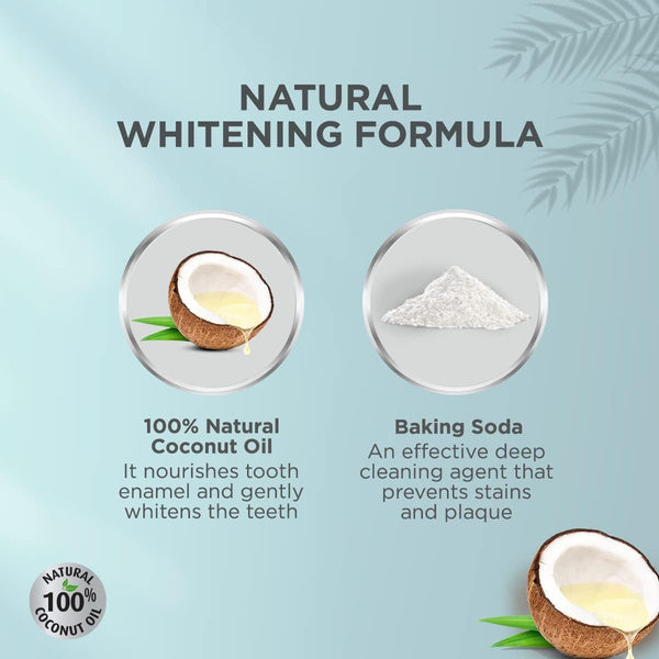 Dabur Whitening+ Deep Cleaning wybielająca pasta do zębów z olejem kokosowym i sodą oczyszczoną 100ml