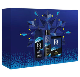 Fa Men Active Sport zestaw żel pod prysznic 250ml + dezodorant w sprayu 150ml + woda po goleniu 100ml