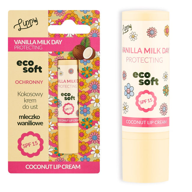 ECOSOFT Lippy Day kokosowy krem do ust Vanilla Milk 4.8g