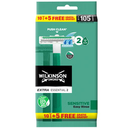Wilkinson Extra Essential 2 Sensitive jednorazowe maszynki do golenia dla mężczyzn 15szt